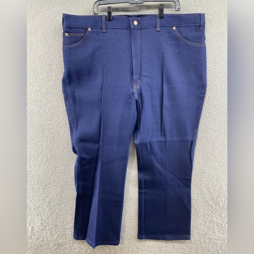 Vintage Long Haul Mens Full Cut Jeans 48x28.5 Blue Dark Wash Made USA